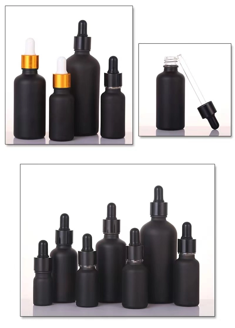 20ml Round Shoulder Glass Dropper Bottle Small Frosted Glass Essential Oil Bottle