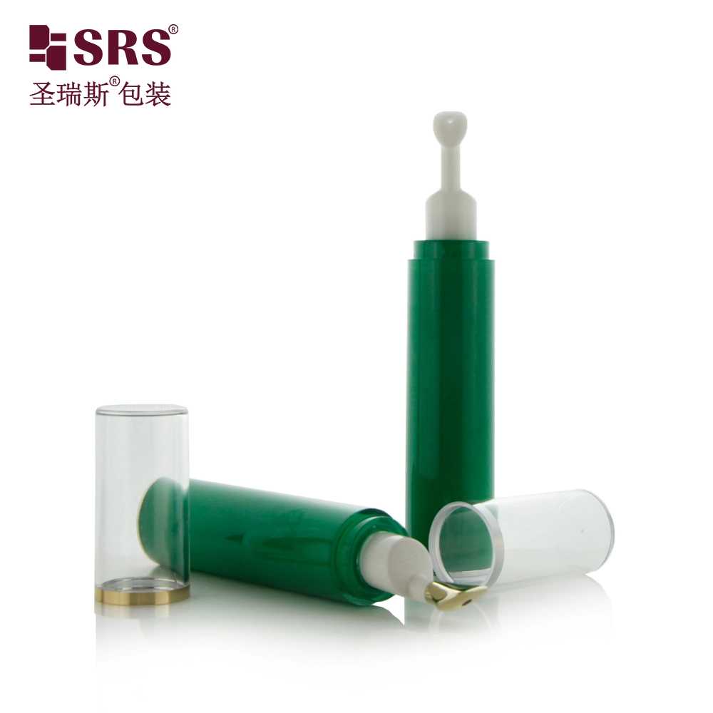 Green Eye Care Plastic Packaging Bottle Roller Applicator Available 15ml Bottle